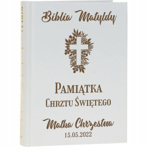 Biblia Z Grawerem Pamiątka Chrzu Świętego Y2