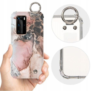 ETUI SHOCK+PASEK do HUAWEI P40 PRO Marble Wzory