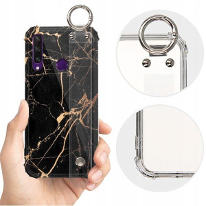 ETUI SHOCK+PASEK do HUAWEI Y6P Marble Marmur Wzory