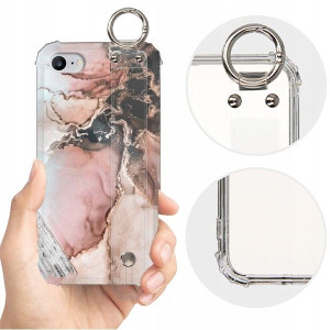 ETUI SHOCK+PASEK do IPHONE 8 Marble Marmurki Wzory
