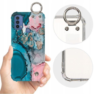 ETUI SHOCK+PASEK do MOTOROLA E30 Marble Top Wzory