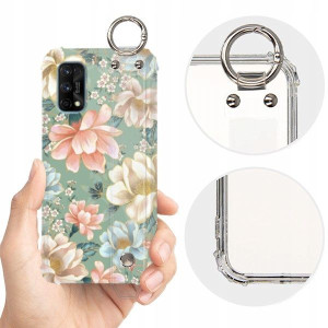 ETUI SHOCK+PASEK do REALME 7 PRO Kwiaty Top Wzory