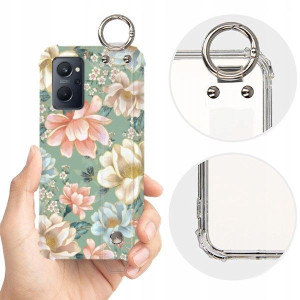 ETUI SHOCK+PASEK do REALME 9i Kwiaty Damskie Wzory