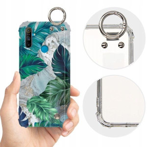 ETUI SHOCK+PASEK do REALME C3 Kwiaty Damskie Wzory