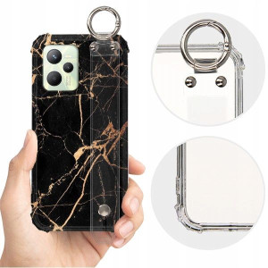 ETUI SHOCK+PASEK do REALME C35 Marble Marmur Wzory