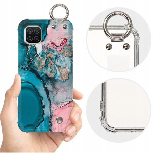 ETUI SHOCK+PASEK do SAMSUNG A12 Marble Top Wzory