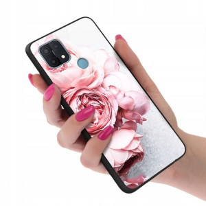 Etui Szklane do OPPO A15s Case Spring Wiosna Wzory