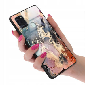 Etui Szklane do SAMSUNG A21S Top Case Marble Wzory