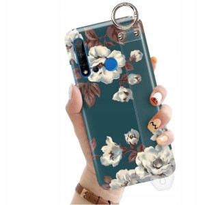 ETUI z PASKIEM do HUAWEI NOVA 5i Kwiaty Top Wzory
