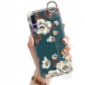 ETUI z PASKIEM do HUAWEI P20 PRO Kwiaty Top Wzory