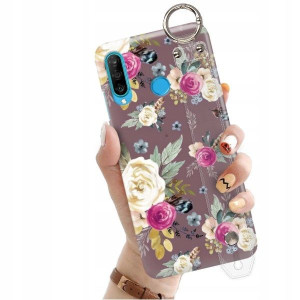 ETUI z PASKIEM do HUAWEI P30 LITE Kwiaty Top Wzory
