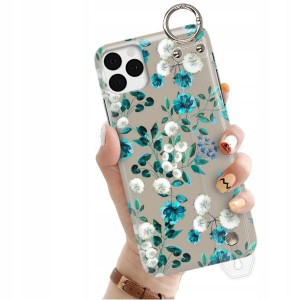 ETUI z PASKIEM do iPHONE 11 PRO Kwiaty Top Wzory