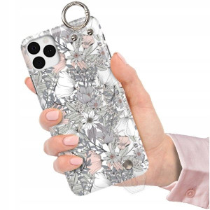 ETUI z PASKIEM do iPHONE 11 PRO Kwiaty Top Wzory