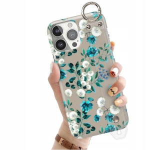 ETUI z PASKIEM do IPHONE 13 PRO Kwiaty Top Wzory
