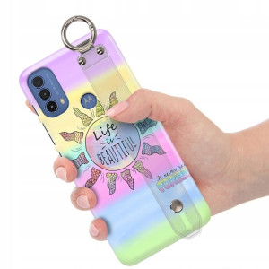 Etui z Paskiem do MOTOROLA E40 Piękne Modne Wzory