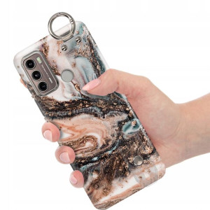 Etui z Paskiem do MOTOROLA G60 Case Marmurki Wzory