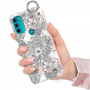 ETUI z PASKIEM do MOTOROLA G71 5G Kwiaty Top Wzory