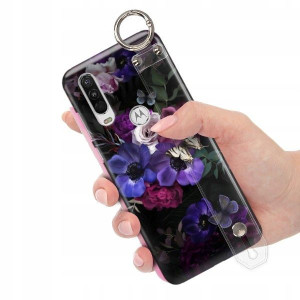 ETUI z PASKIEM do MOTOROLA ONE ACTION Kwiaty Wzory