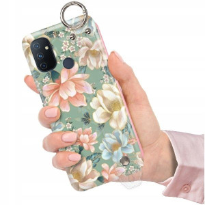 ETUI z PASKIEM do ONEPLUS NORD N100 Kwiaty Wzory