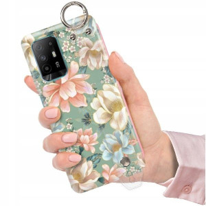 ETUI z PASKIEM do OPPO A94 5G Kwiaty Piękne Wzory
