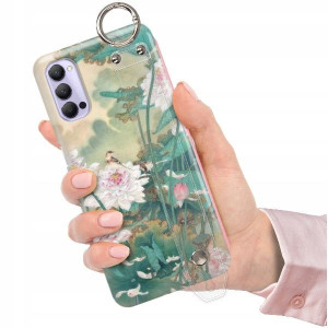 ETUI z PASKIEM do OPPO RENO 4 5G Kwiaty Top Wzory