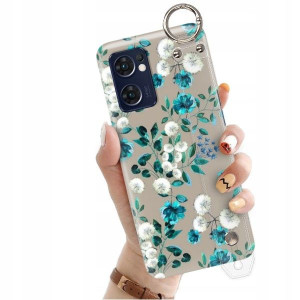 ETUI z PASKIEM do OPPO RENO 7 5G Kwiaty Top Wzory