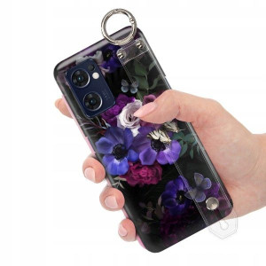 ETUI z PASKIEM do OPPO RENO 7 5G Kwieciste Wzory