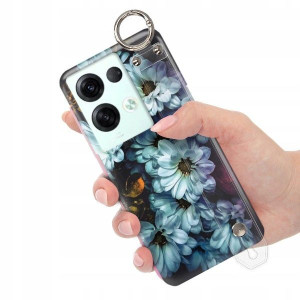 ETUI z PASKIEM do OPPO RENO 8 PRO Kwieciste Wzory