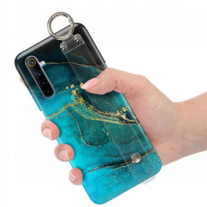 Etui z Paskiem do REALME 6 Case Marmurki Top Wzory