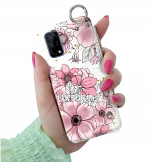 ETUI z PASKIEM do REALME 7 5G Kwiaty Damskie Wzory