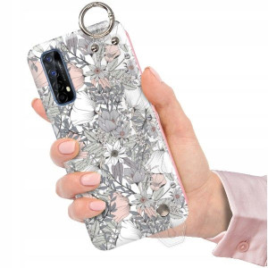 ETUI z PASKIEM do REALME 7 Kwiaty Piękne Mix Wzory