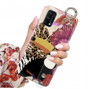 ETUI z PASKIEM do REALME 7 PRO Kwiaty Flower Wzory