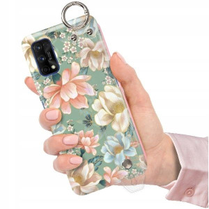 ETUI z PASKIEM do REALME 7 PRO Kwiaty Piękne Wzory