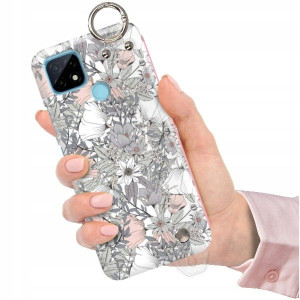 ETUI z PASKIEM do REALME 7I RMX2193 Kwiaty Wzory
