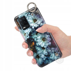 ETUI z PASKIEM do REALME 8 5G Kwiaty Damskie Wzory