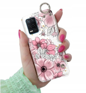 ETUI z PASKIEM do REALME 8 5G Kwiaty Damskie Wzory