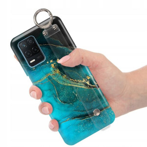 Etui z Paskiem do REALME 8 5G Marmurki Modne Wzory