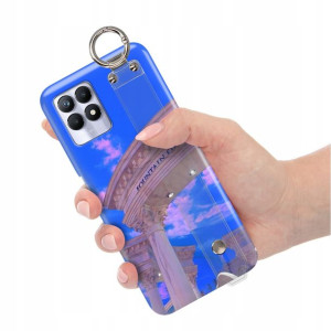 Etui z Paskiem do REALME 8i Case Modne Top Wzory