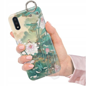 ETUI z PASKIEM do SAMSUNG A01 Kwiaty Piękne Wzory