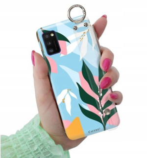 ETUI z PASKIEM do SAMSUNG A41 Kwiaty Damskie Wzory