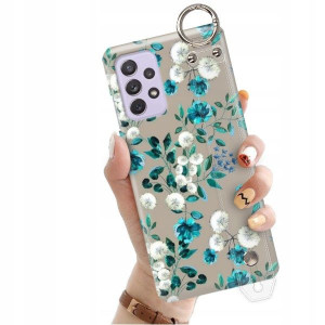 ETUI z PASKIEM do SAMSUNG A72 5G Kwiaty Top Wzory