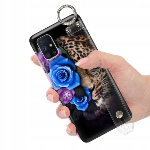 ETUI z PASKIEM do SAMSUNG M51 Kwiaty Damskie Wzory