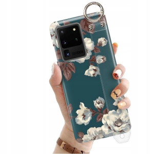 ETUI z PASKIEM do SAMSUNG S20 ULTRA Kwiaty Wzory