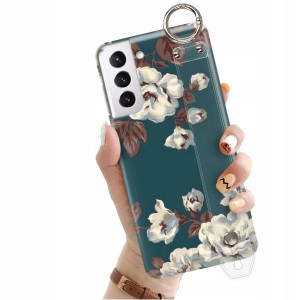 ETUI z PASKIEM do SAMSUNG S21 PLUS Kwiaty Wzory