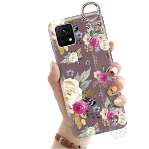 ETUI z PASKIEM do VIVO Y52S 5G Kwiaty Natura Wzory