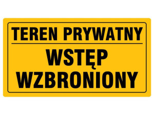 Tablica Tabliczka Teren Prywatny Wstęp Wzbroniony