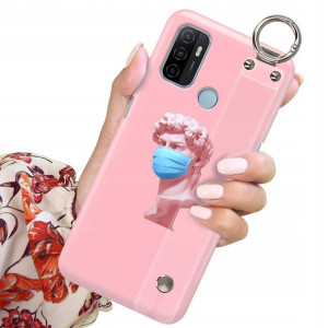 Etui z paskiem na dłoń do OPPO A53 Obudowa Wzory