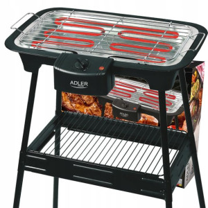 Grill Elektryczny Ogrodowy Stojący 2400w 37x21cm