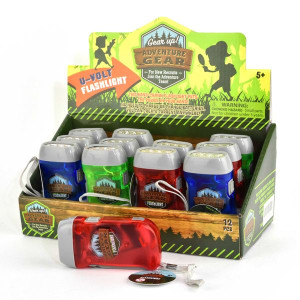 Latarka dynamo adventure (3 kolory)  - display 12 szt
