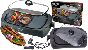 Grill Elektryczny 3000w Z Pokrywa Adler Ogrodowy